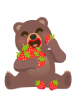 Bear Eating Strawberries